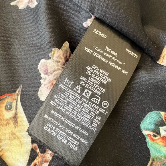 Ted Baker London Wool Pira Blazer Plum Size 0 - Picture 4 of 4